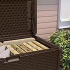 Suncast Extra Large Wicker Deck Box - 134 Gal. - Java-Interior Size: 51 in. W x 24.5 in. D x 24.75 in. H.