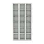 Ceha NH Series 6-Tier Commercial-grade Steel Locker with Front Vents and Recessed Handle - Bank of 3 - Light Grey-Sleek, long-lasting design