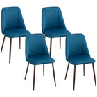HOMCOM Dining Chairs in Velvet Accent - Dark Blue - Set of 4-Packaged in a set of 4, use it for sitting down for dinner, conversation, and more