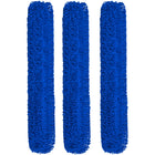 Gritt Commercial Microfiber Looped Dust Mop Pad Head - 60" x 5" - Blue - 3 Pack-Microfiber mop head ensures efficient cleaning