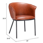 Zuo Garston Dining Chair - Brown-6