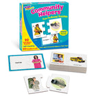 TREND Community Helpers Fun-to-Know Puzzles -Only matching pieces fit together. Words on puzzle-piece backs as another way to match.