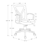 Monarch Specialties 7357 Ergonomic Mesh Office Chair - Red-10