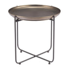 Zuo Bronson Side Table - Bronze-Dimensions: 22.6" L x 22.6" W x 21.3" H