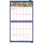 MotherWord 2025-2026 Monthly Tabbed Wall Calendar - 11" H x 12" W - English-A fun way to organize your family