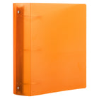 JAM Paper Plastic 3" 3-Ring Binder - Orange -Wide front and back binder panels fully cover standard dividers and sheet protectors. Our 3 metal ring binders have 2 buttons for easy opening and closing, and a convenient pocket on the inside flap