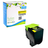 fuzion Lexmark (C231HYO) Compatible Toner Cartridge - High Yield - Yellow-Ink Colour: Yellow