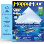 Happy Hour Hypoallergenic Laundry Detergent Sheets - Fresh Scent - 60 Sheets-Eliminate stains and odors: detergent sheets fight tough stains and odors to leave clothes looking clean and smelling fresh