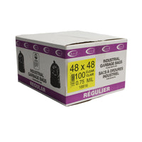 Eco II Garbage Bags - 48" X 48" - 0.75MIL - Clear - 100 Pack-48" x 48"