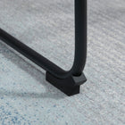 HOMCOM Counter Height Bar Stools with Back - Black - 2 Pack-Plastic footpads safeguard both the floor and foot tubes
