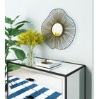 Zuo Comet Round Mirror - Black/Gold-Mirror Placement: Wall