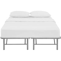 Modway Horizon Stainless Steel Queen Bed Frame - Silver-Modern Platform Bed Frame 