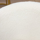 Vinsetto Fluffy Armless Office Chair with Adjustable Height - White-Colour: White