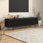 Hudson&Canal Whitman TV Stand for TV's up to 75" - Black Grain-Product Dimensions: 15.5" L x 70" W x 20" H