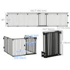 PawHut Pet Safety Playpen Room Divider - Black-Pull up and lift the two lock catches at the same time to open the door