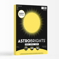 Astrobrights 24lb Writing Paper - 8.5" W x 11" H - Lively Lemon - 200 Sheets (91739)-Basis Weight: 24 lb./89 gsm