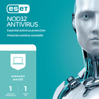 Eset Nod32 Antivirus - 1-User - 1-Year Sleeve - PC/Mac-Antivirus and Antispyware: Provides proactive protection against all types of online and offline threats, including viruses, ransomware, spyware, and phishing attacks