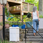 Suncast Wicker Trash Hideaway - White-Low maintenance, easy to clean and maintain.