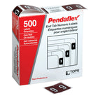Pendaflex Numeric End Tab Brown Filing Labels - 9 - 500 Pack-Size: 1-1/4"W x 15/16" H