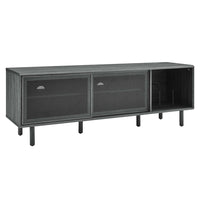 Modway Kurtis 67" TV and Vinyl Record Stand - Charcoal-Modern TV and Record Stand