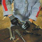 Atlas Everyday Dry Grip Smooth Nitrile Glove - Nylon Liner - Grey/Black - XLarge - 3 Pack-Grey coating with black liner