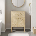 Modway Elysian 24" Wood Bathroom Vanity Cabinet - Burgundy-Assembly Required