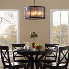 Modway Frost Chandelier - Black-Four E26 60W bulbs (not included), Max Watt: 60W