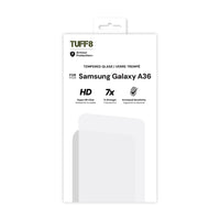 TUFF8 Tempered Glass Screen Protector for Samsung Galaxy A36 -9H hardness for scratch resistance