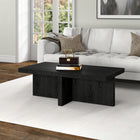 Hudson&Canal Elna 44"W Rectangular Coffee Table - Black Grain-Clean with a soft, dry cloth and no harsh chemicals or abrasive cleaning materials