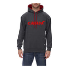 Cool Canuck Hoody - Grey with Red Canada Embroidery - 2XL-Double-needle stitched, 2 x 1 ribbed collar, cuffs and waistband