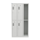 Ceha NH Series 2-Tier Locker with Front Hole Vents - Bank of 3 - Light Grey-Sleek, long-lasting design