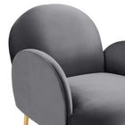Modway Transcend Performance Velvet Armchair - Grey-Chair Weight Capacity: 331 lb