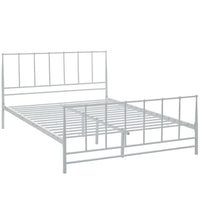 Modway Estate King Bed - White-Nostalgic Cottage Platform Bed