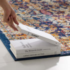 Modway Entourage Jessa Distressed Vintage Floral Lattice Area Rug - 8 ft W x 10 ft L - Blue Orange Yellow Red-100% Frise Polypropylene