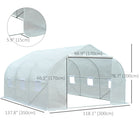 Outsunny Portable Walk-In Tunnel Greenhouse - 11.5' x 10' x 6.6'- UV resistant PE  cover stands up to the harshest elements
 