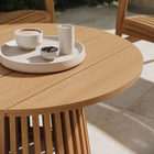 Modway Lane 31" Round Outdoor Teak Wood Coffee Table - Natural-Natural Wood Grain