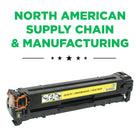 CIG HP 125A Remanufactured Toner Cartridge - Standard Yield - Yellow-2-year warranty with 100% performance guarantee