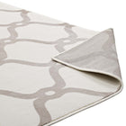 Modway Beltara Chain Link Transitional Trellis Area Rug - 5 ft W x 8 ft L - Beige/Ivory-High Density / Machine-Woven
