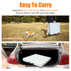 Homy Casa 4 ft Portable Folding Table with 4 adjustable Heights Indoor & Outdoor for Camping - White-The fixed grip makes carrying and storage easier