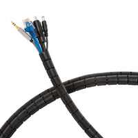 Helix 6' Plastic Cable Management Sleeve - Black-6 Ft Length