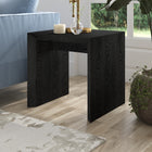 Hudson&Canal Oswin 22"W Rectangular Side Table - Black Grain-Finished in wood-look black grain