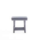 Manhattan Comfort Abigail 20.47" Mid-Century Modern Velvet Upholstered Ottoman Bench - Grey-20.47" L x 22" W x 19.48" H