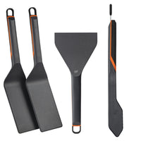 Blackstone E-Series Accessory Kit - Set of 4-Kit includes E-Series griddle spatula (Qty. 2), griddle scraper (Qty. 1), and tongs (Qty. 1).