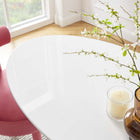 Modway Lippa 48" Oval Wood Dining Table - White-Seats 4