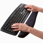 Fellowes Plush Touch Wrist Rest - Black-Soft breathable material withstands daily wear and tear