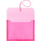 JAM Paper Plastic Envelopes with 2.63 Expansion, Elastic Closure, Letter Booklet, 9.75x13, Fuchsia Pink, 12 Pack (218E25fug)-Purple