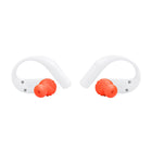 JBL Endurance Peak 4 True Wireless Noise Cancelling Sport Earbuds - White / Orange-6 mics for perfect calls