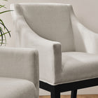 Modway Alton Fabric Upholstered Dining Armchair - Salt Black-Kiln-Dried Solid Wood Frame