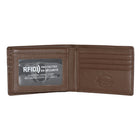 Club Rochelier Men's Slim Fold Wallet with Removable ID - Brown-RFID Protection