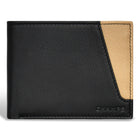 Champs Iconic Leather Bi-Fold Wallet - Black/Ivory-Leather Bi Fold wallet in gift box